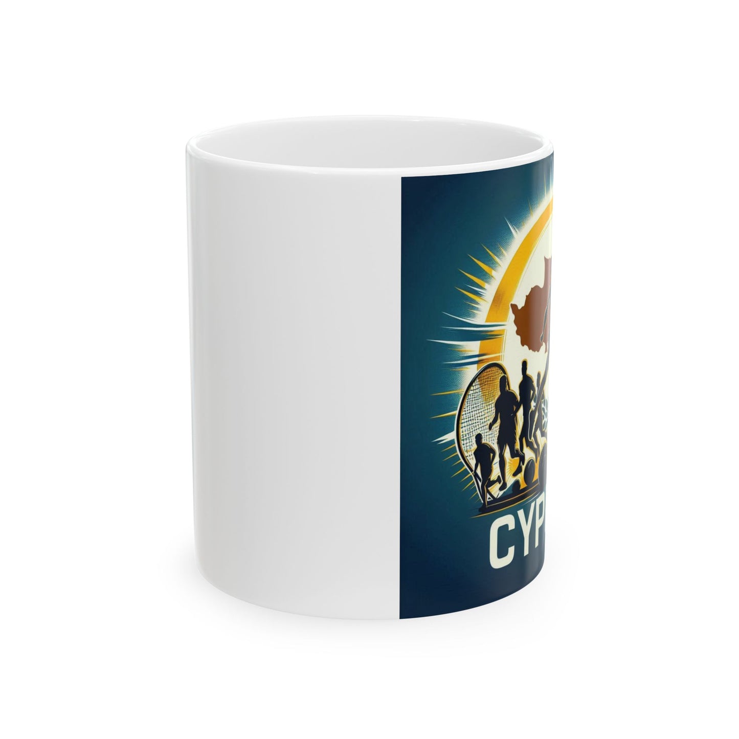 Flag Village Cyprus Sporting Flag Ceramic Coffee Mug 11oz CYP0004