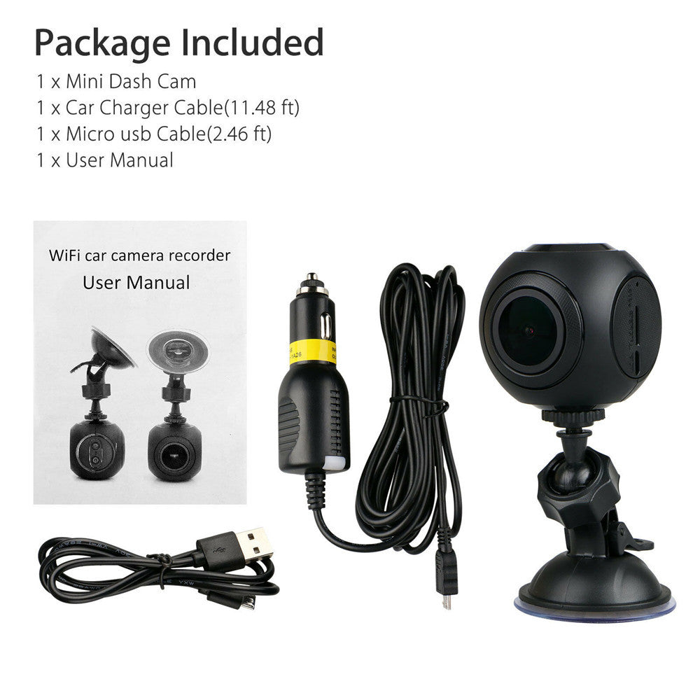 Flag Village Auto Tools Mini WiFi Car Dash Cam FHD 1080P GPS Camera Dashboard W/ G-Sensor Night Vision