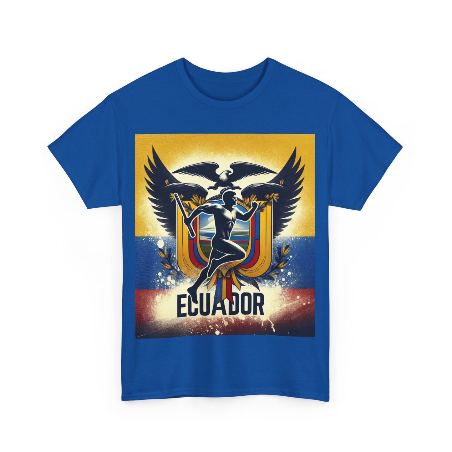 Flag Village Ecuador Sporting Flag T-SHIRT Heavy Cotton Tee ECU0007