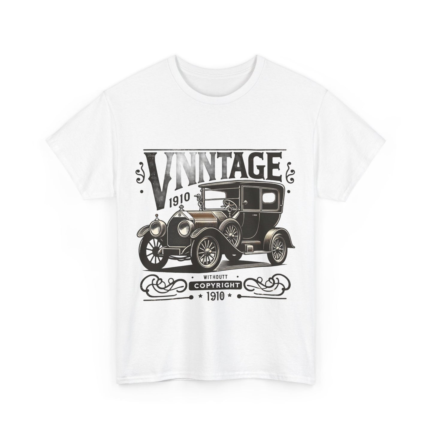 Flag Village USA Vintage Car Flag T-SHIRT Heavy Cotton Tee USA0005