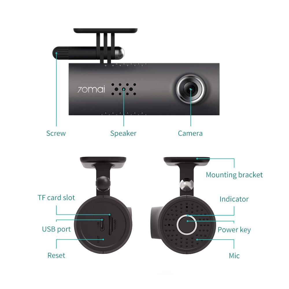 Flag Village Auto Tools Car Dash Smart WiFi DVR 130 Degree Wireless Cam 1080P FHD Night Version G-Sensor Driving Recorder