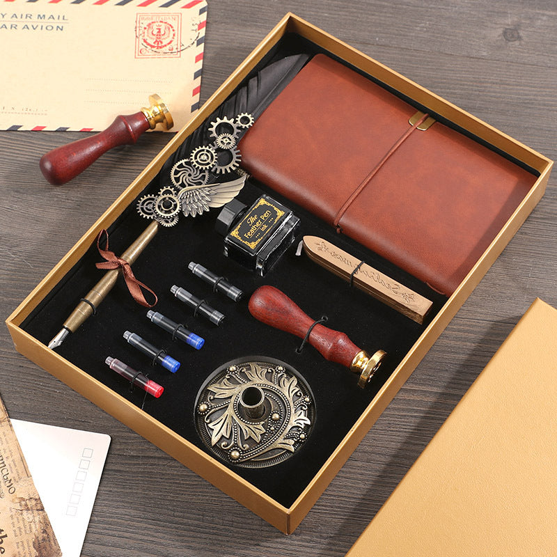 Flag Village Retro Notebook Gift Box Set For Boys And Girls