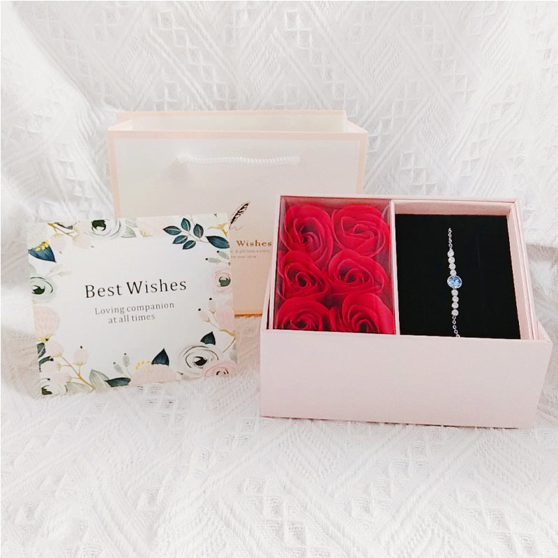 Flag Village Rose Gift Box Necklace Jewelry Box