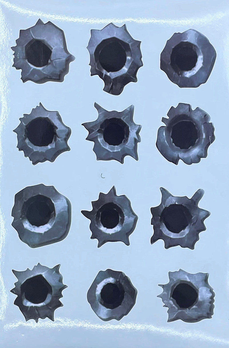 Flag Village Auto Tools Simulation Bullet Hole Car Sticker, Car Bullet Hole Crack Car Sticker