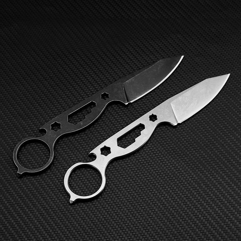 Flag Village Wilderness Survival Small Straight Knife Hunting Knife Pocket Knife