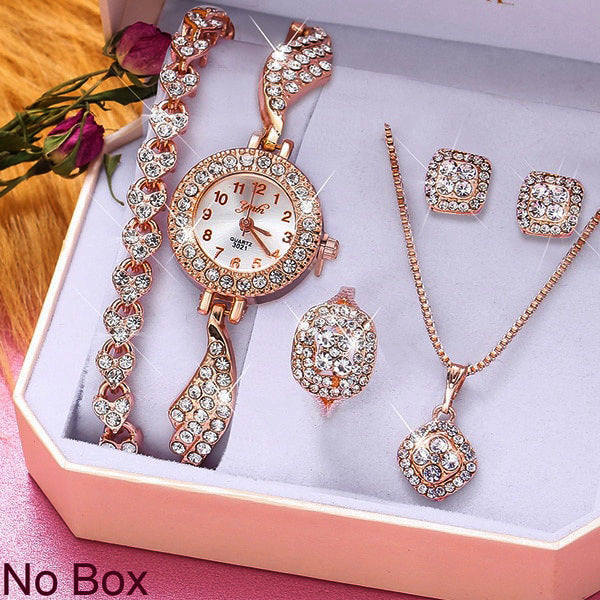 Flag Village Luxury Boutique Set Gift Box Watch Bracelet Necklace Women