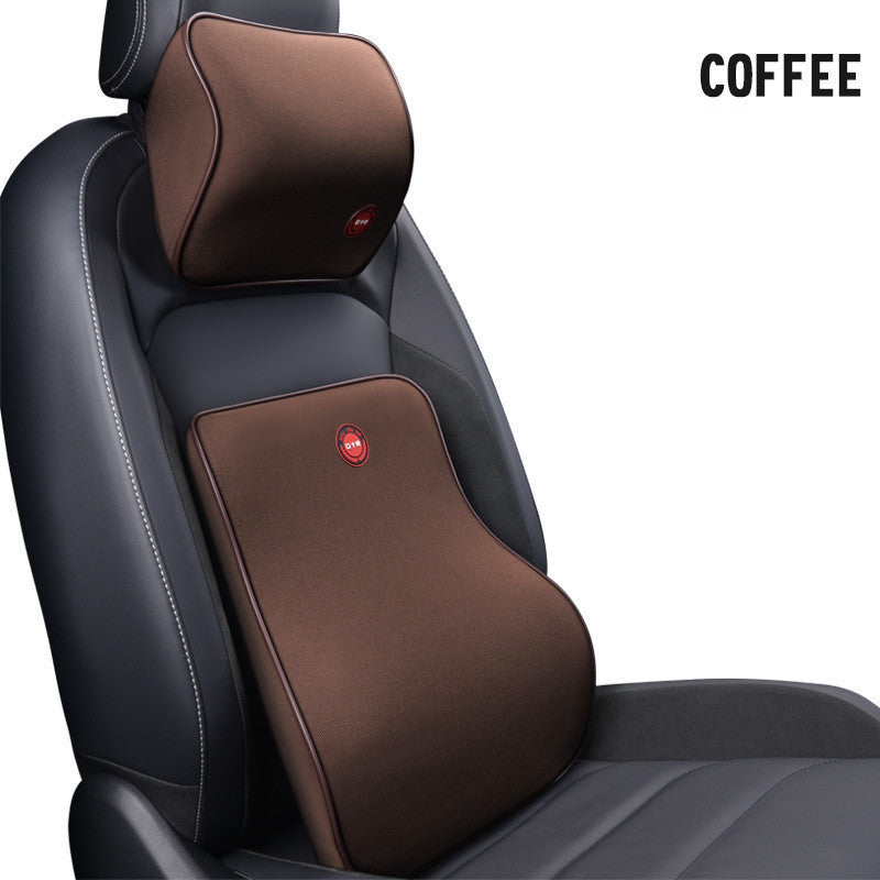 Flag Village Auto Tools Car Headrest Neck Protector Backrest Car Seat Pillow Lumbar Pillow Memory Foam