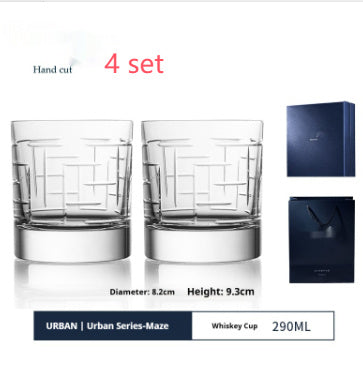 Flag Village Handmade Whiskey Shot Glass Imported Liquor Glass Set Gift Box