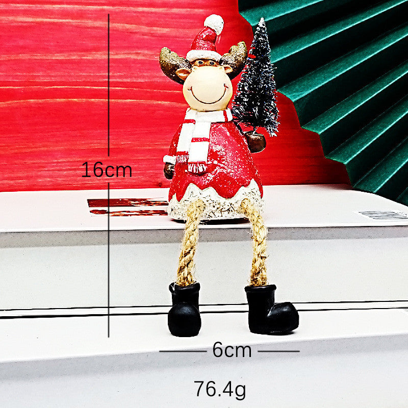 Flag Village Christmas Gifts Resin Christmas Snowman Night Light Decoration Christmas Gifts Crafts