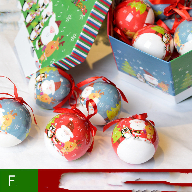 Flag Village Christmas Gift Box With Christmas Tree Decoration Pendant