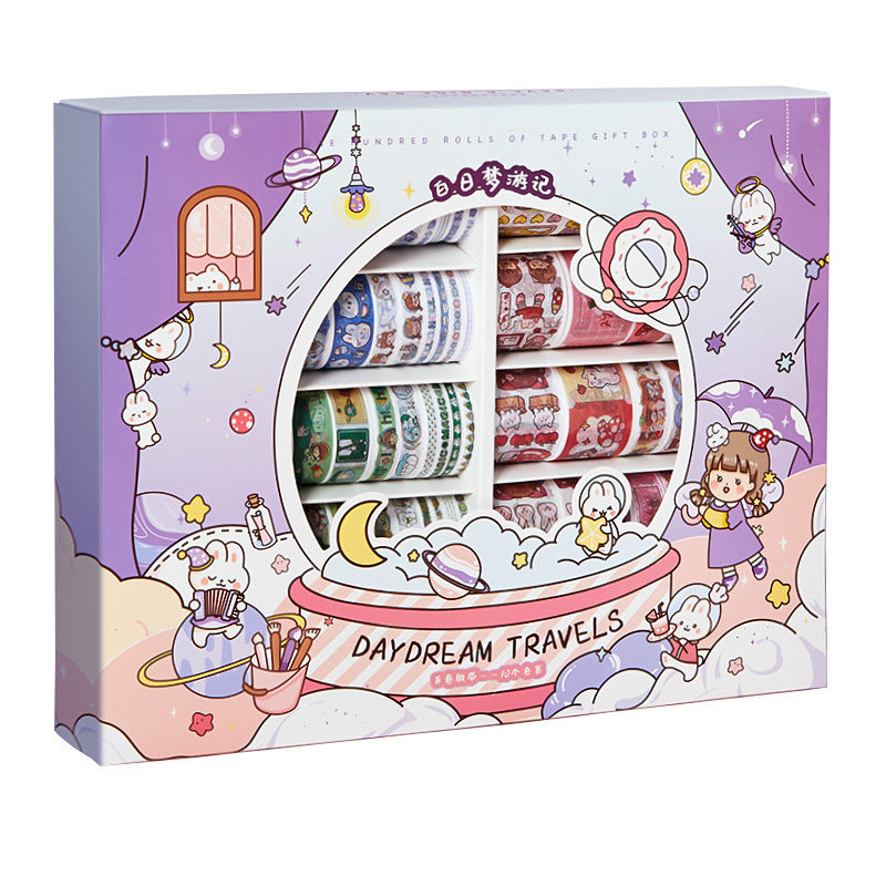Flag Village Hundred Rolls Of Tape Gift Box Set Cute And Paper Hand Account