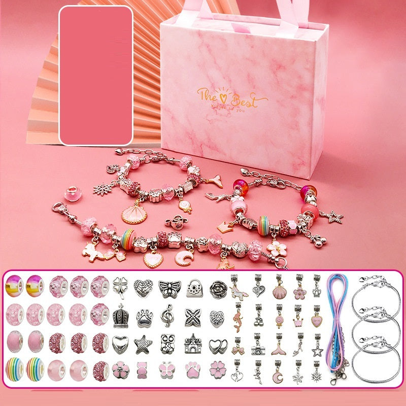Flag Village Children's Diy Handmade Beaded Bracelet Creative Jewelry Set Gift Box