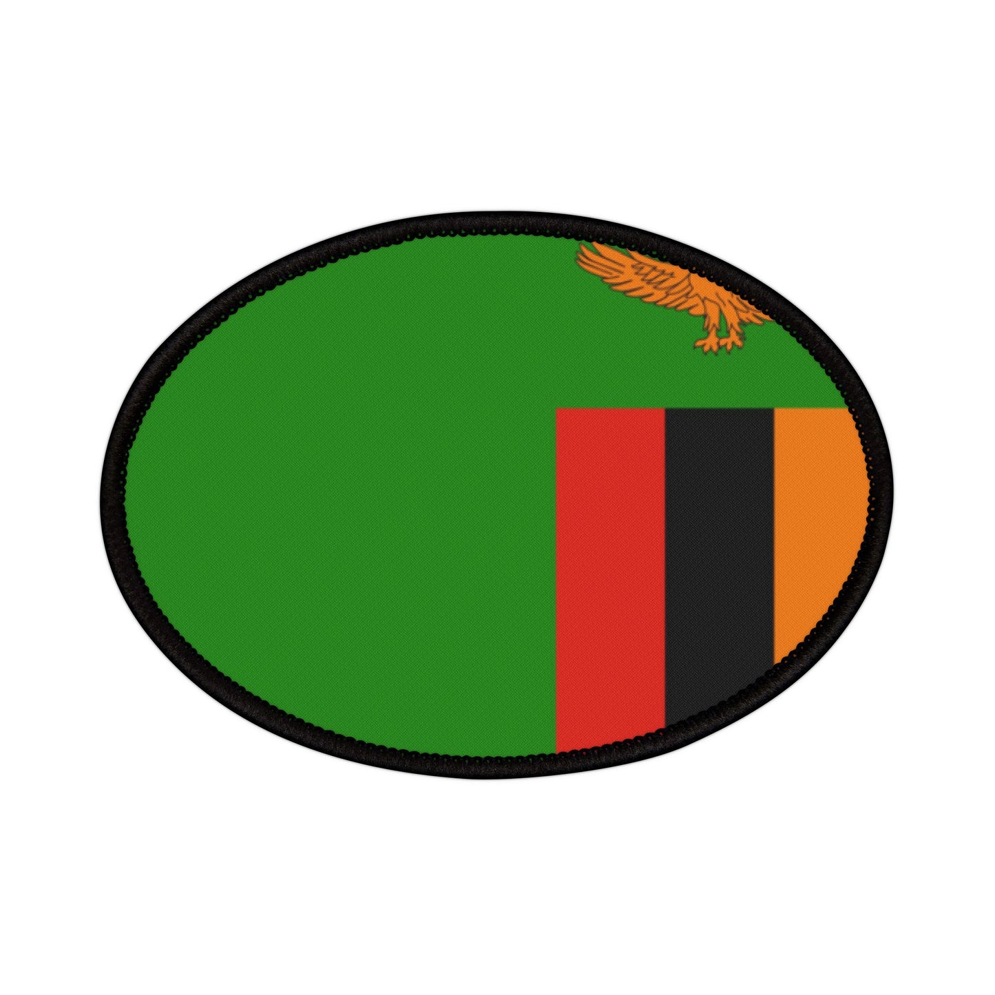 Flag Village Zambia Flag Embroidery Iron-On Patches