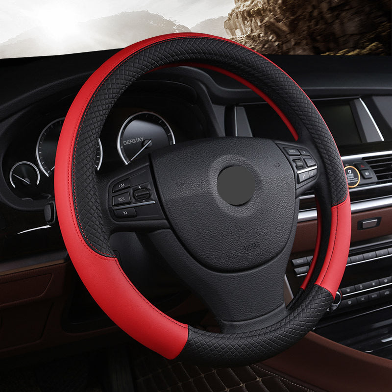 Flag Village Auto Tools Universal Leather Car Steering Wheel Cover