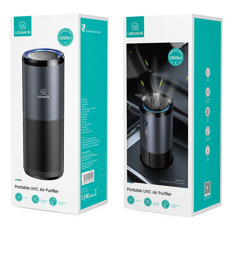 Flag Village Auto Tools Car Air Purifier Ionizer Negative Ion Aluminum Alloy Car Air Freshener Activated Carbon Formaldehyde Auto Air Clean Accessories