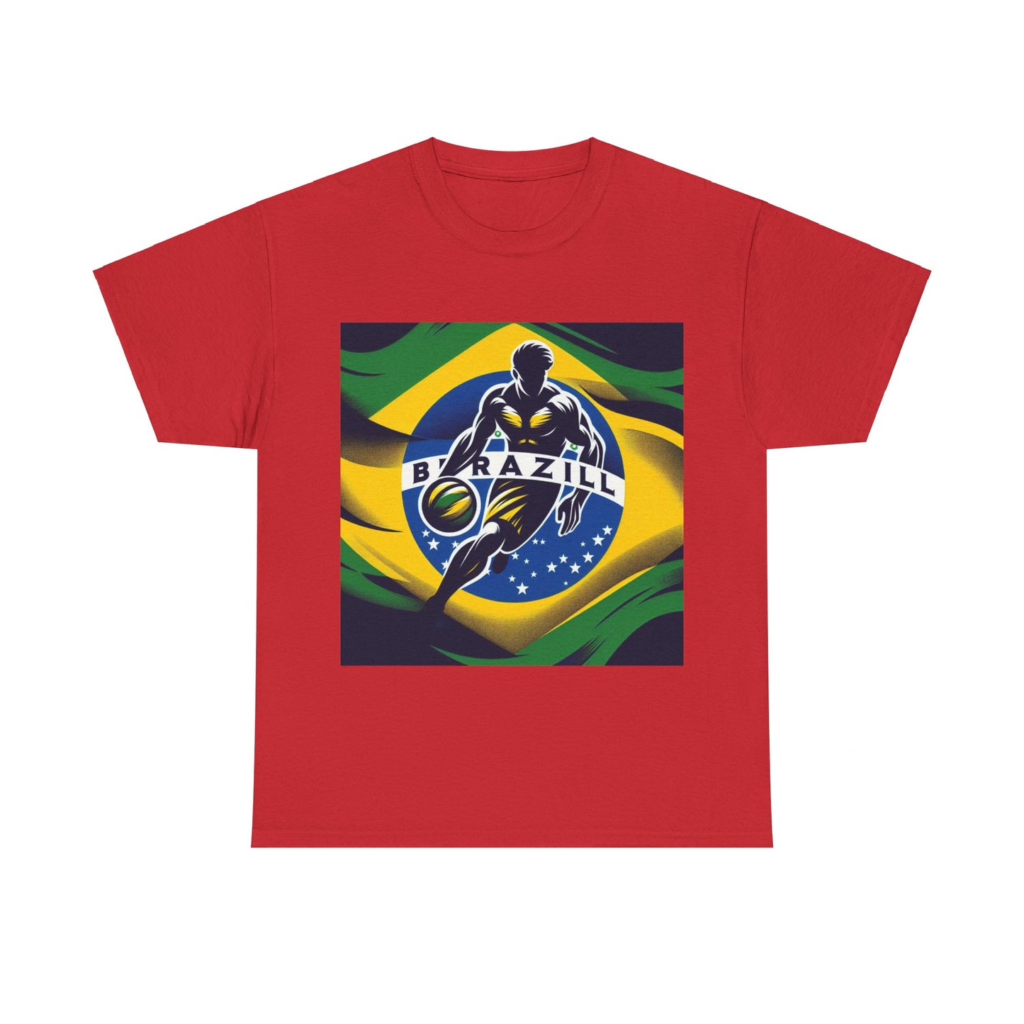 Flag Village Brazil Sporting Flag T-SHIRT Heavy Cotton Tee BRA0014