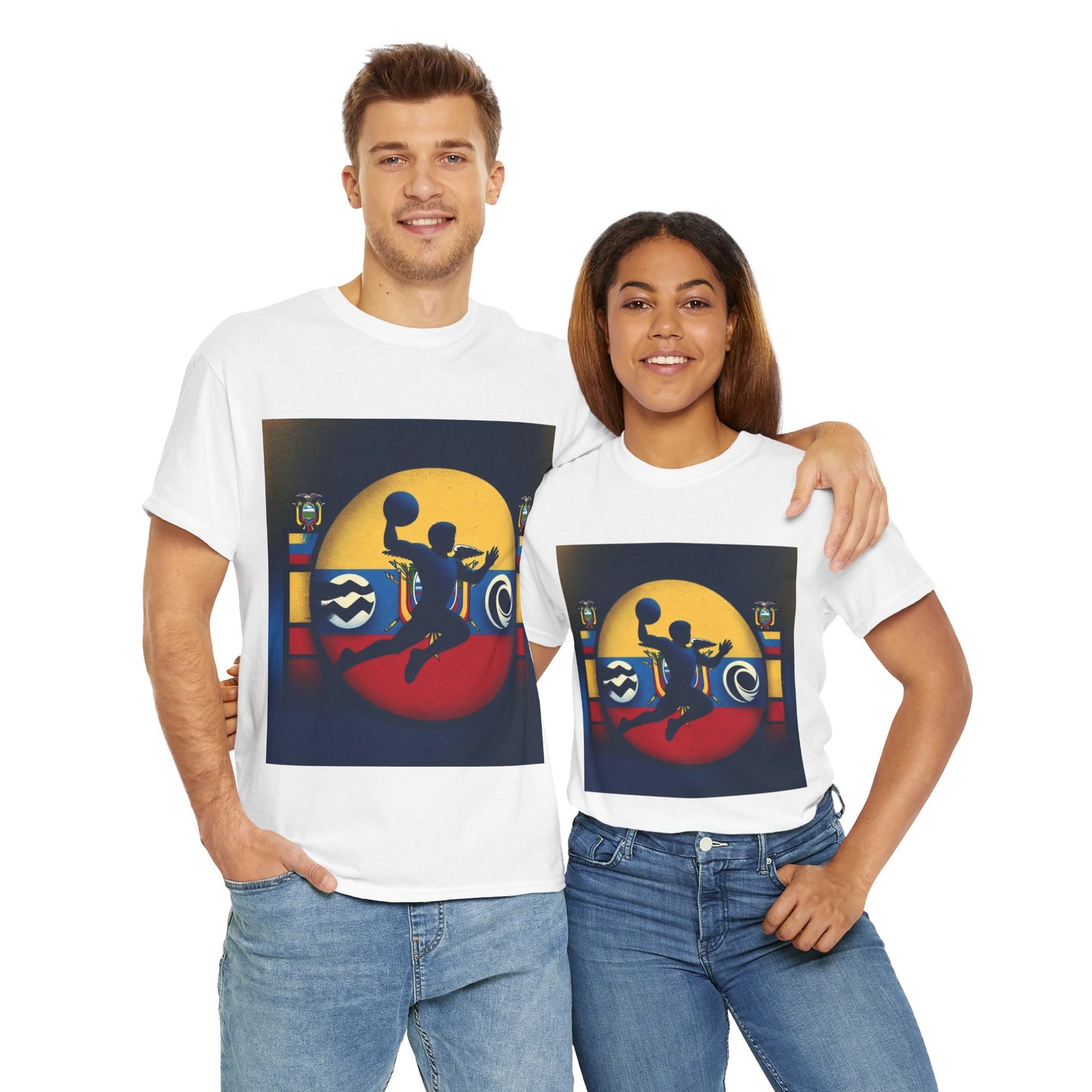 Flag Village Ecuador Sporting Flag T-SHIRT Heavy Cotton Tee ECU0005