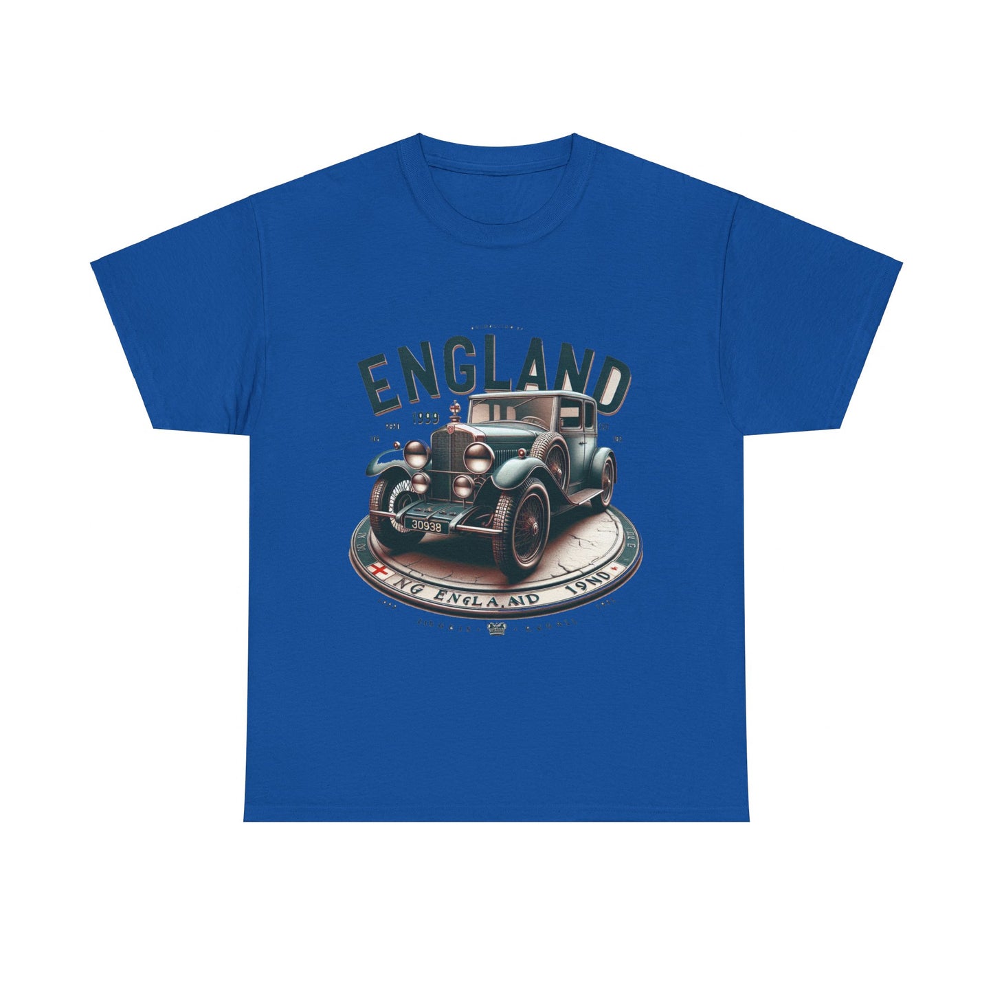 Flag Village UK Vintage Car Flag T-SHIRT Heavy Cotton Tee UK0018