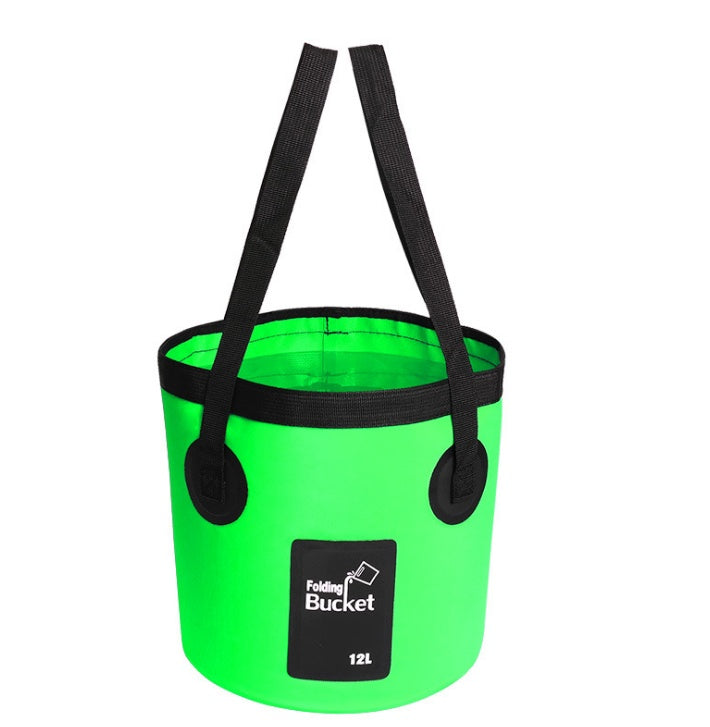 Flag Village Portable Travel Bag Fishing Bucket Folding Bucket Bag Outdoor Convenient Travel Car Wash Bucket Outdoor Waterproof Bag