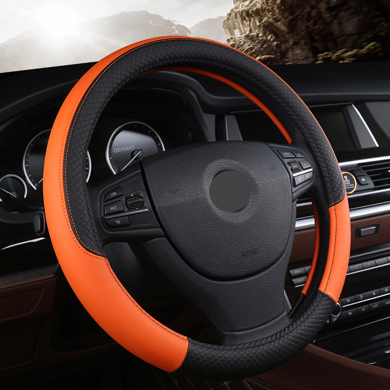 Flag Village Auto Tools Universal Leather Car Steering Wheel Cover