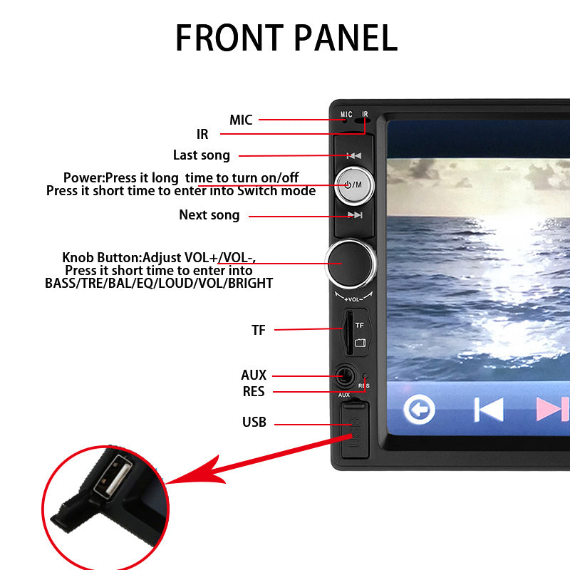Flag Village Auto Tools Car MP5 player