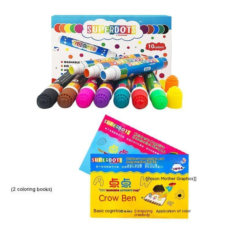 Flag Village Children's Graffiti Painting Stationery Coloring Early Education Gift Box