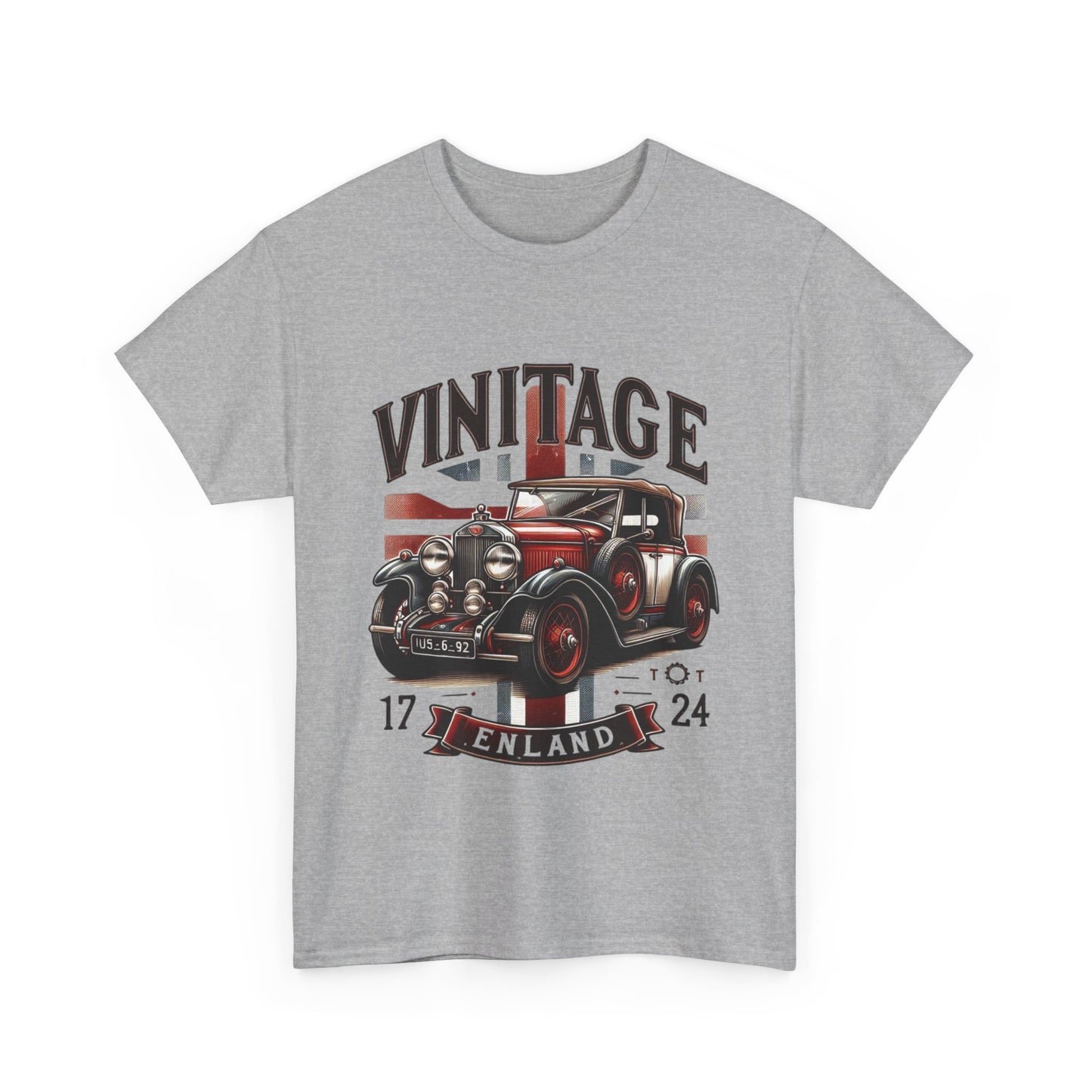 Flag Village UK Vintage Car Flag T-SHIRT Heavy Cotton Tee UK0001
