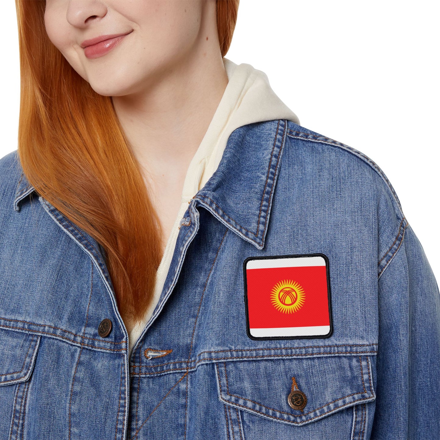 Flag Village Kyrgyzstan Flag Embroidery Iron-On Patches