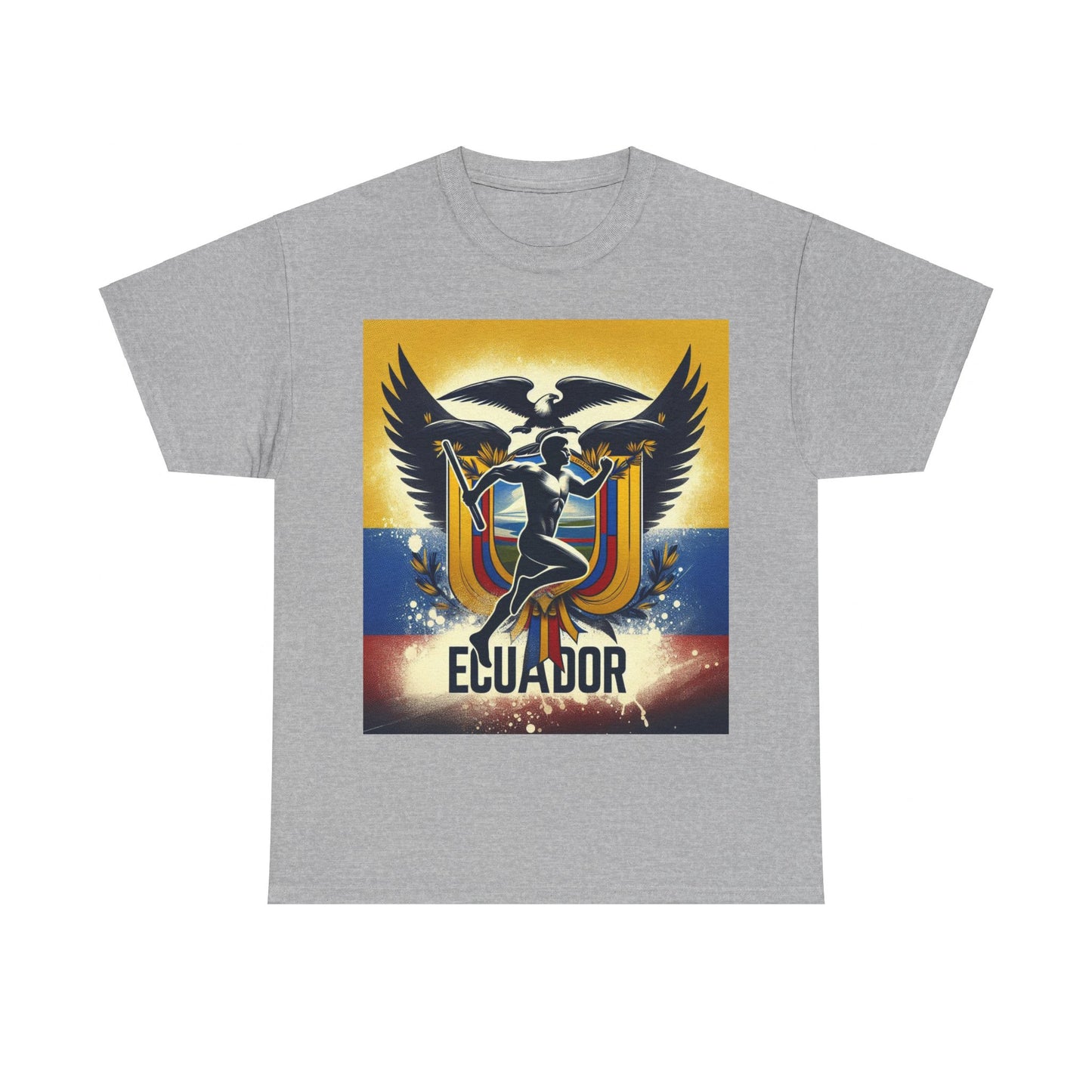 Flag Village Ecuador Sporting Flag T-SHIRT Heavy Cotton Tee ECU0007