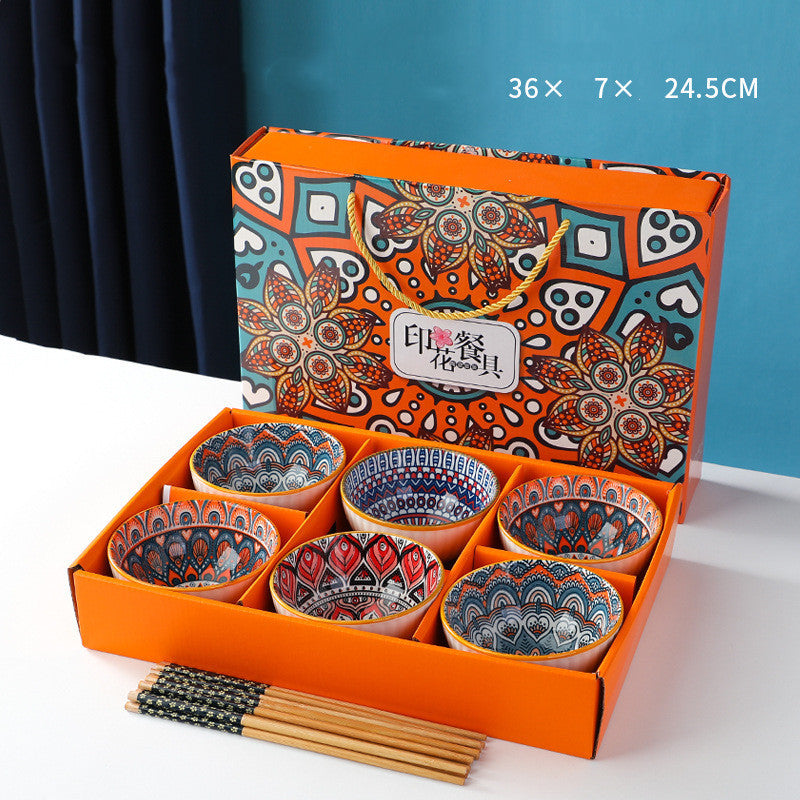 Flag Village Bohemian Tableware Set Ceramic Tableware Gift Box