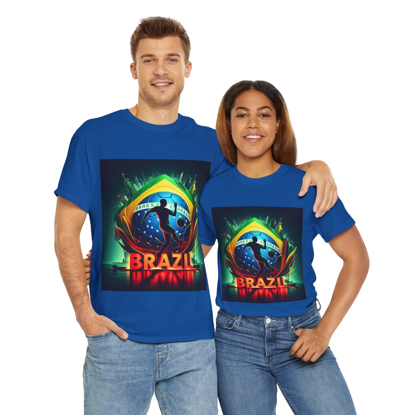 Flag Village Brazil Sporting Flag T-SHIRT Heavy Cotton Tee BRA0007