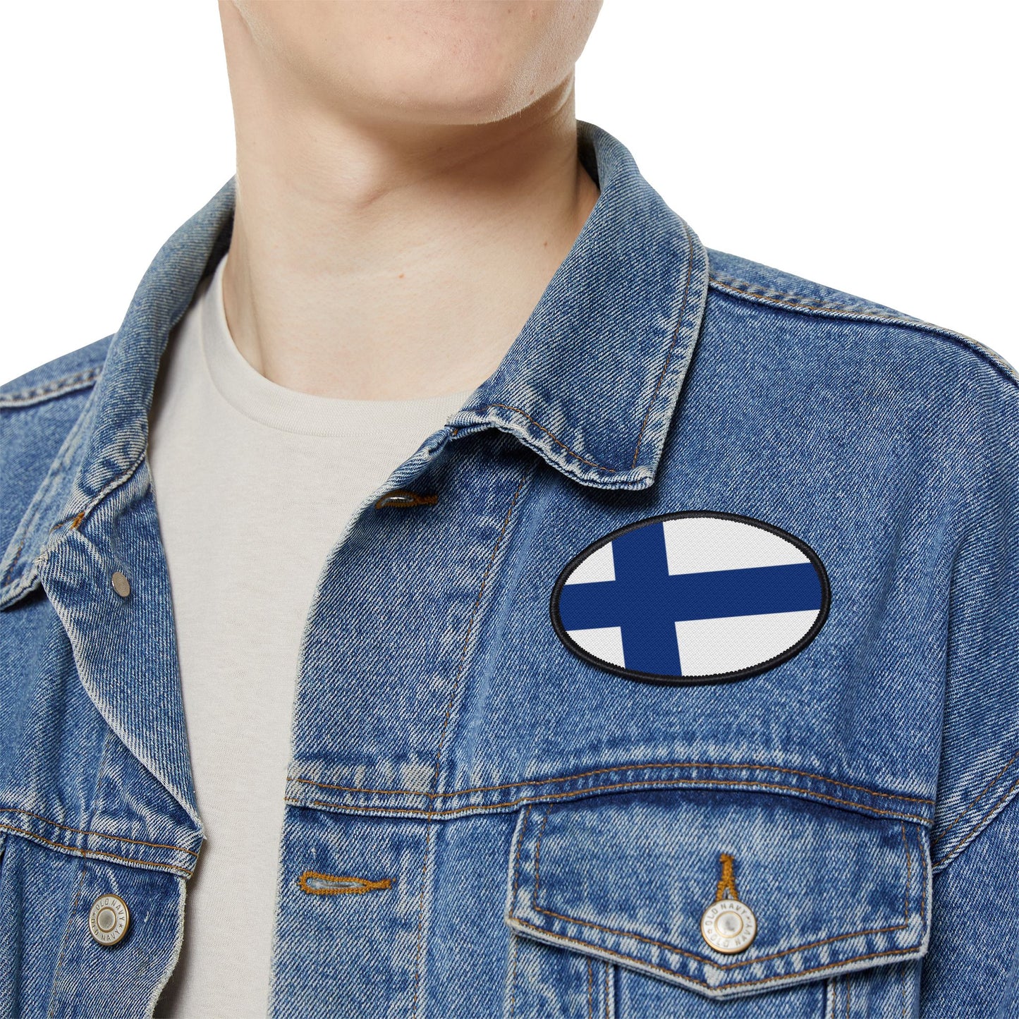 Flag Village Finland Flag Embroidery Iron-On Patches
