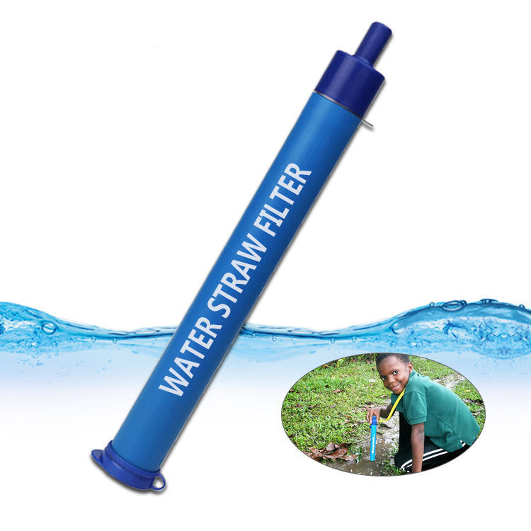 Flag Village A-type camping wild drink outdoor water purification straw