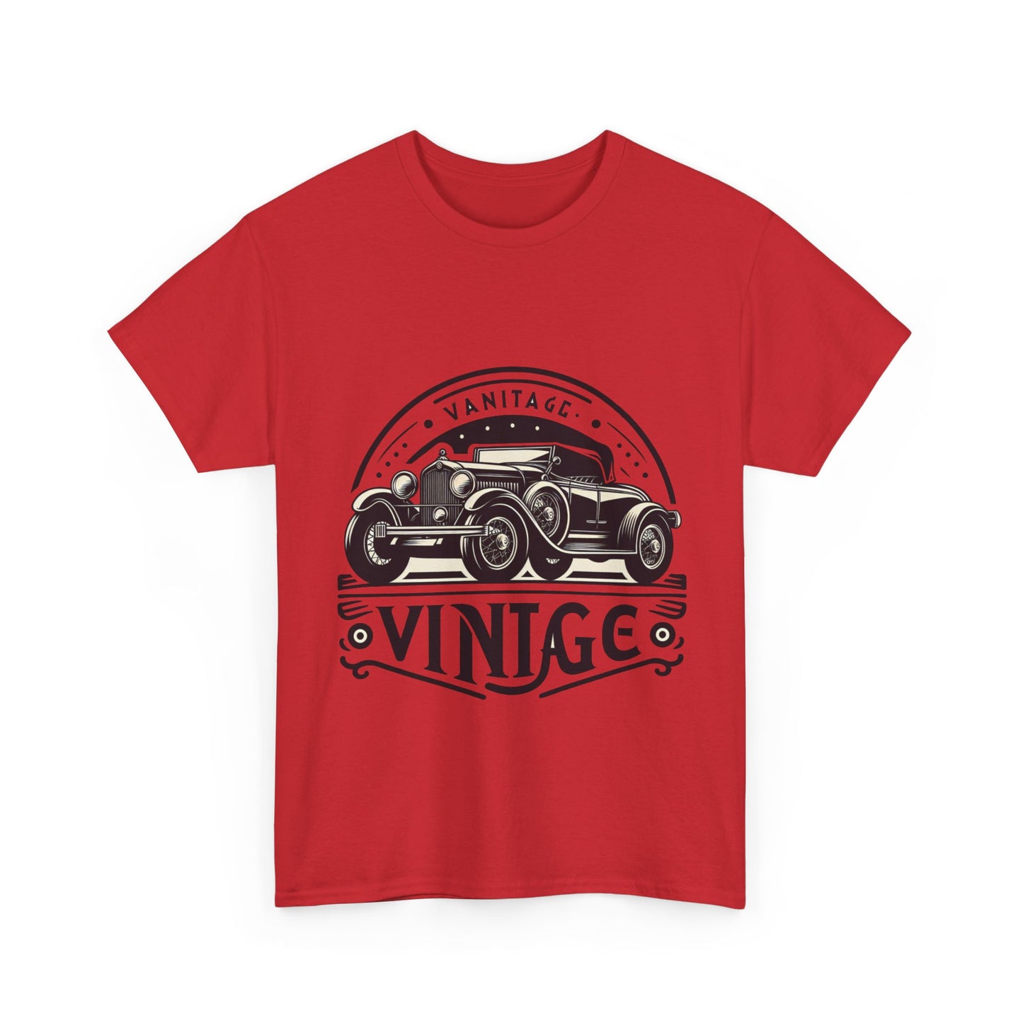 Flag Village USA Vintage Car Flag T-SHIRT Heavy Cotton Tee USA0007