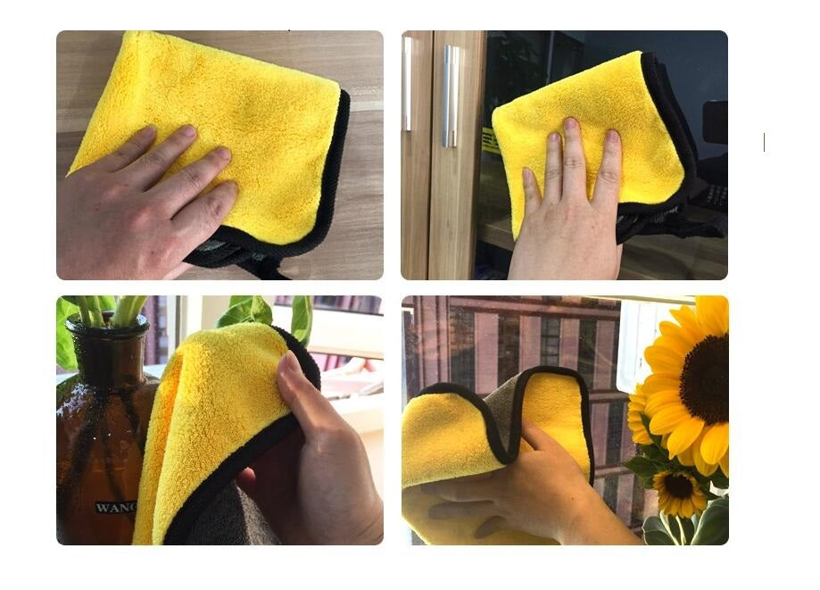 Flag Village Auto Tools Car wash towel cleaning cloth special towel not lint car glass absorbent rag non-deer skin towel thickening without leaving marks