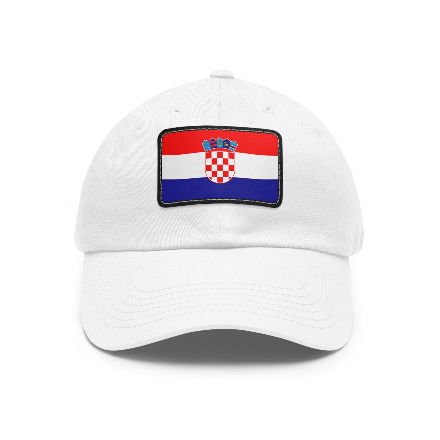 Flag Village Croatia Flag Hat Cap with Leather Patch