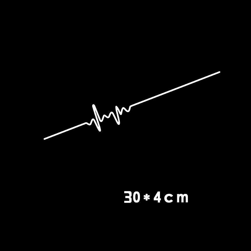 Flag Village Auto Tools Car Electrocardiogram Creative Sound Wave Chart Car Sticker