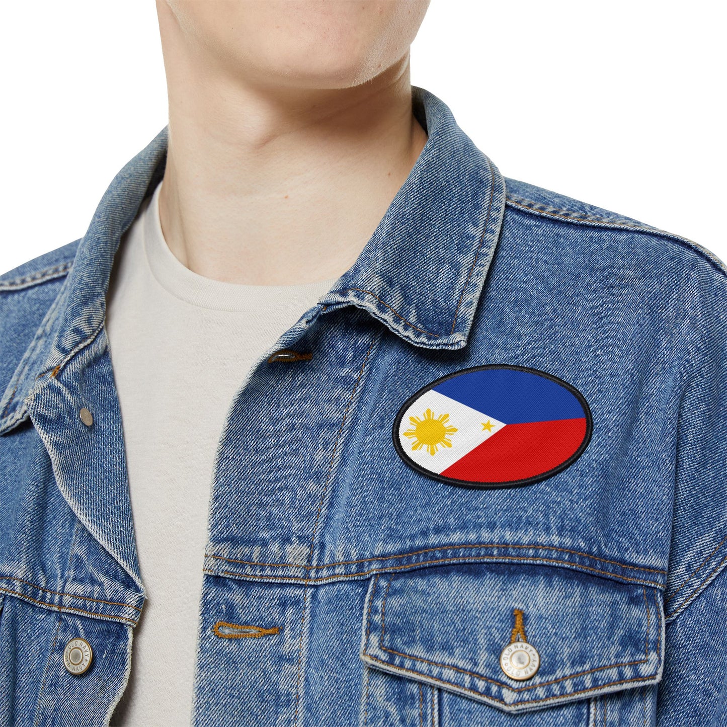 Flag Village Philippines Flag Embroidery Iron-On Patches
