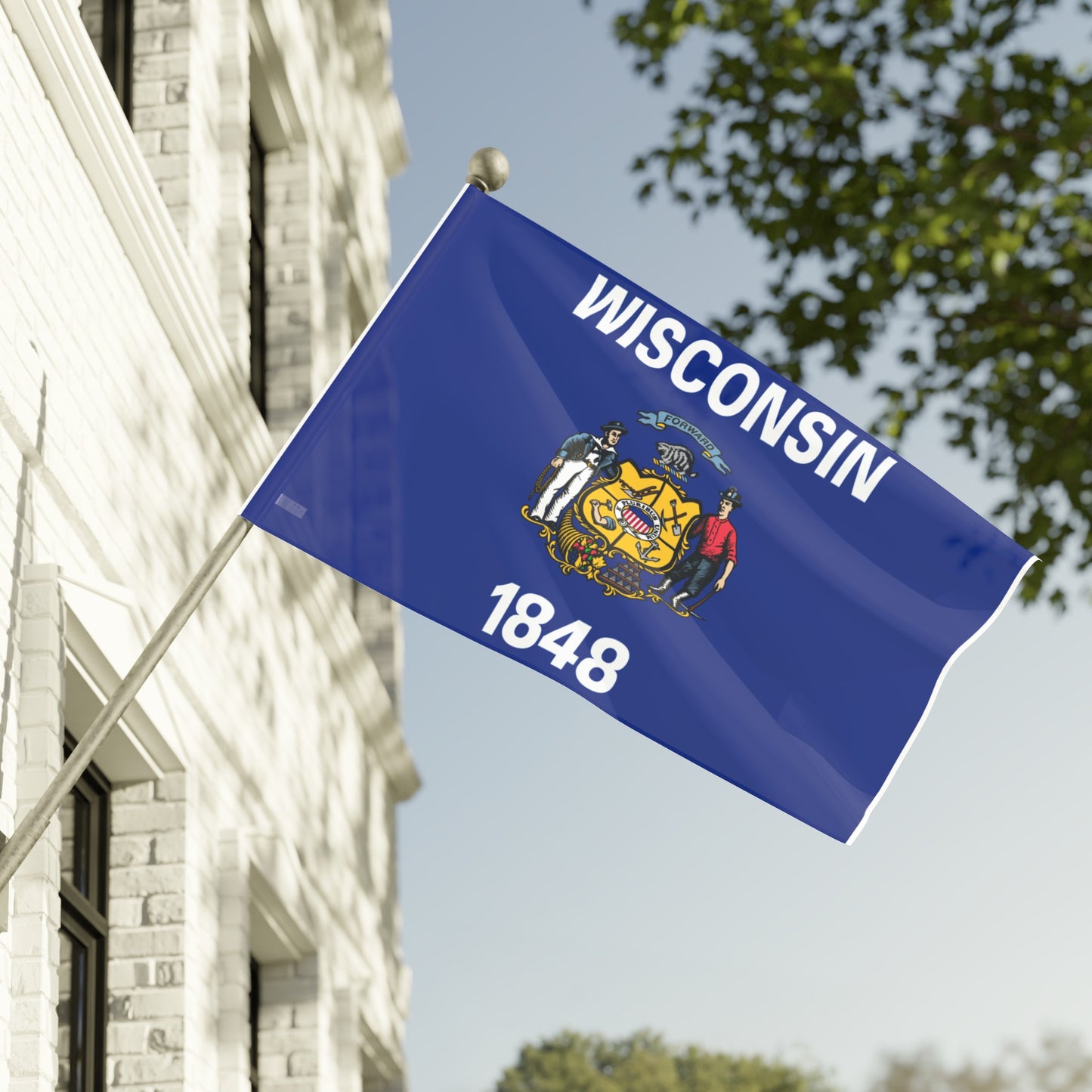 Flag Village USA Wisconsin State Flag 18" x 12" / 36" x 24" / 60" x 36"