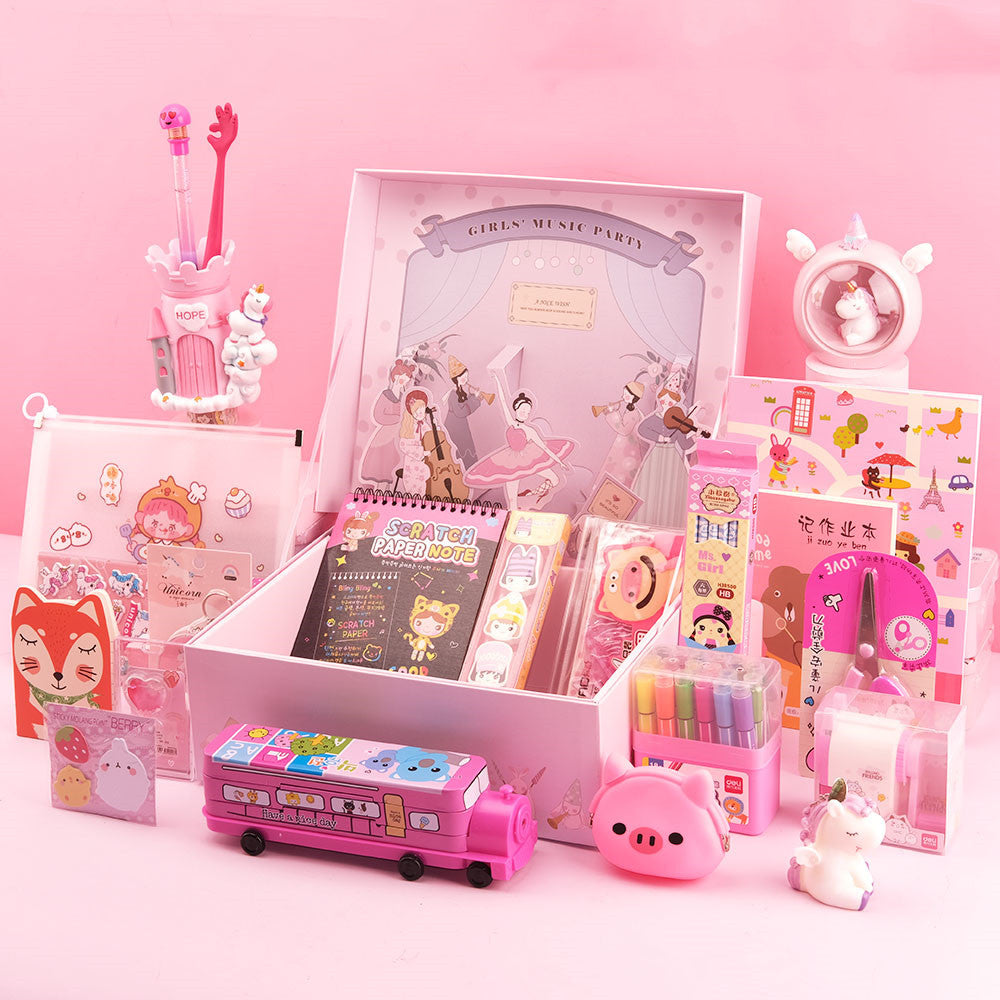 Flag Village Sakura Girl Starry Stationery Set Gift Box For Primary And Middle School Students