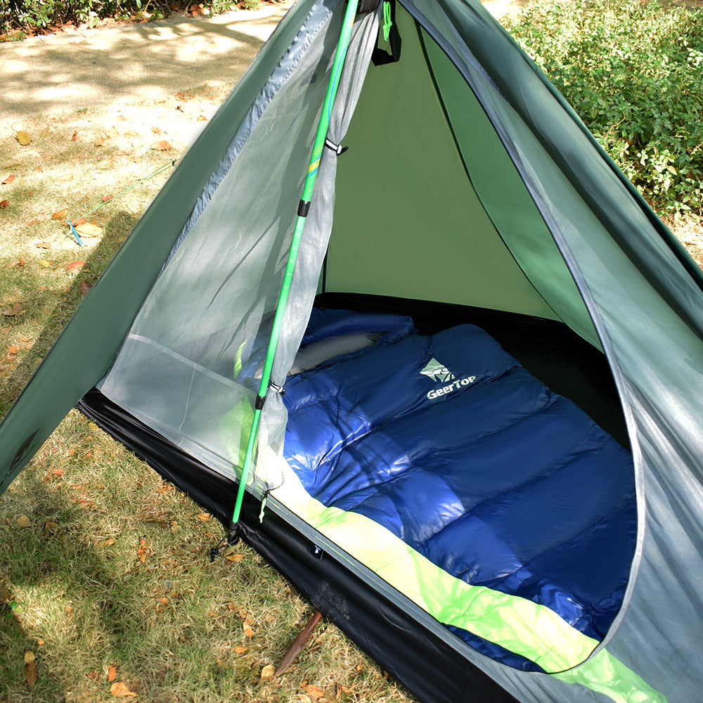 Flag Village Single Poleless Tent Full Set Right Opening Picnic Camping Tent