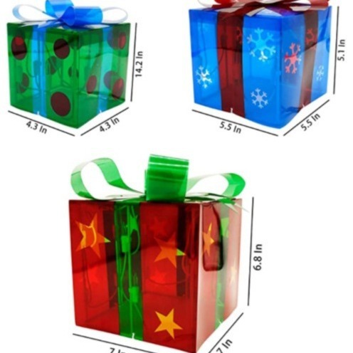 Flag Village Christmas Gift Box Three-piece Set Gift Decoration