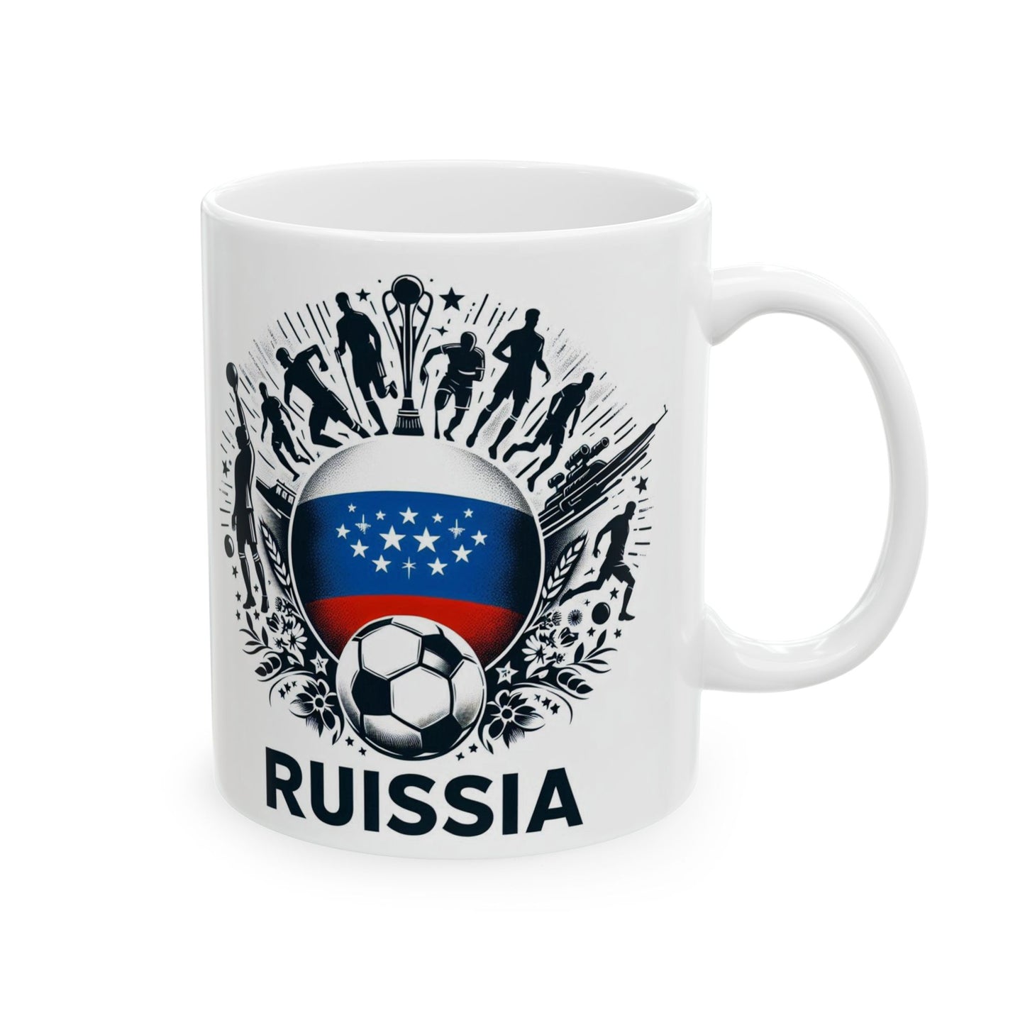Flag Village Russia Sporting Flag Ceramic Coffee Mug 11oz RUS0007