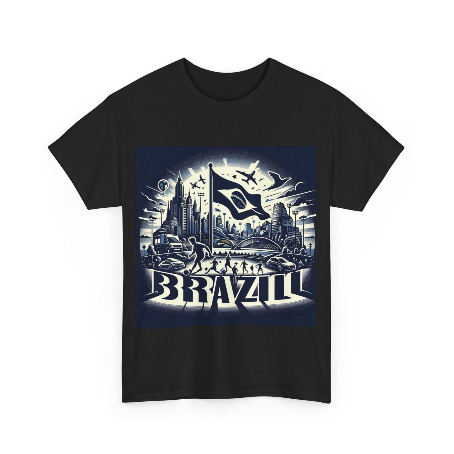 Flag Village Brazil Sporting Flag T-SHIRT Heavy Cotton Tee BRA0016