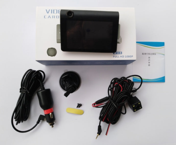 Flag Village Auto Tools 1080P High-definition Three-record Driving Recorder