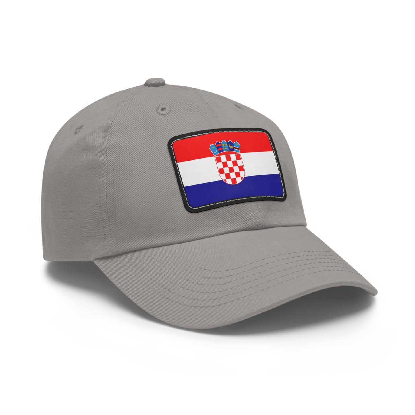 Flag Village Croatia Flag Hat Cap with Leather Patch