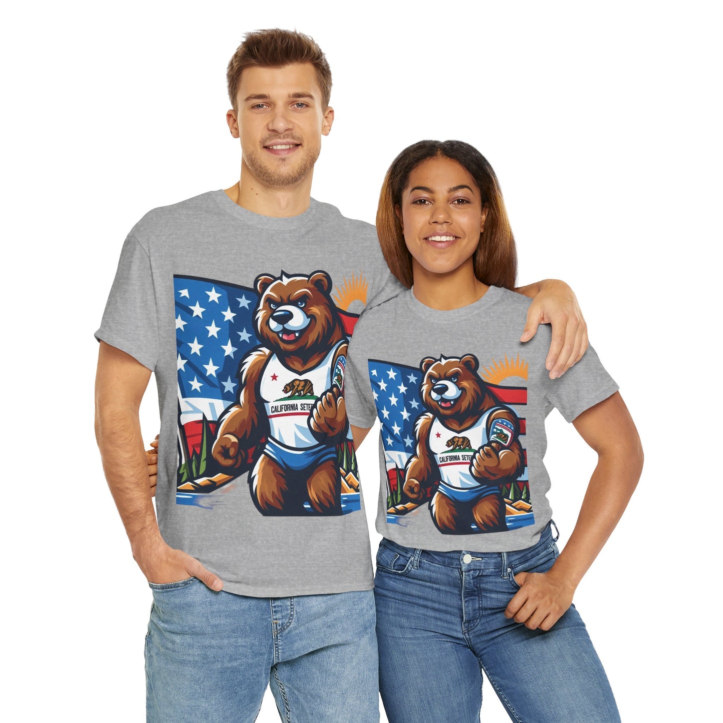 Flag Village USA California State Flag T-SHIRT Heavy Cotton Tee CA05