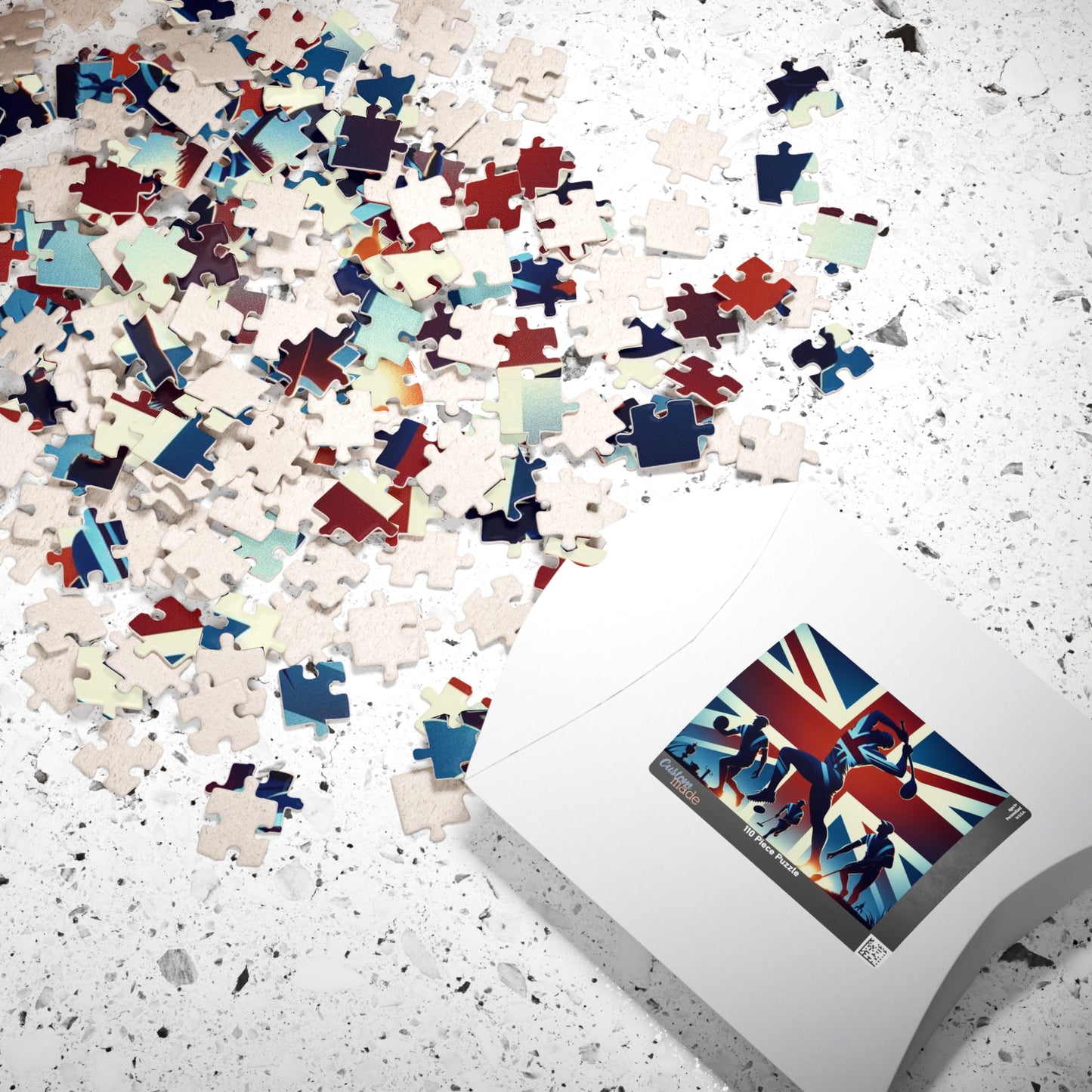 Flag Village United Kingdom Sporting Flag Puzzle (110, 252, 520, 1014-piece) UK0015