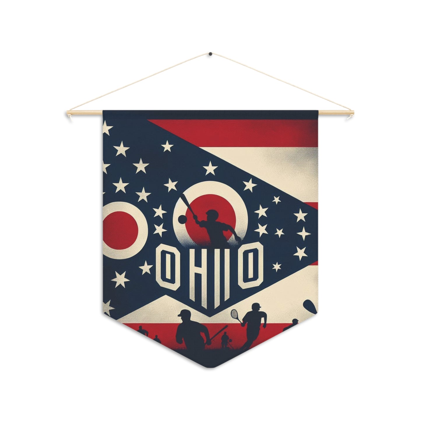 Flag Village Ohio State Flag Pennant Sporting Home Wall decoration OH0001