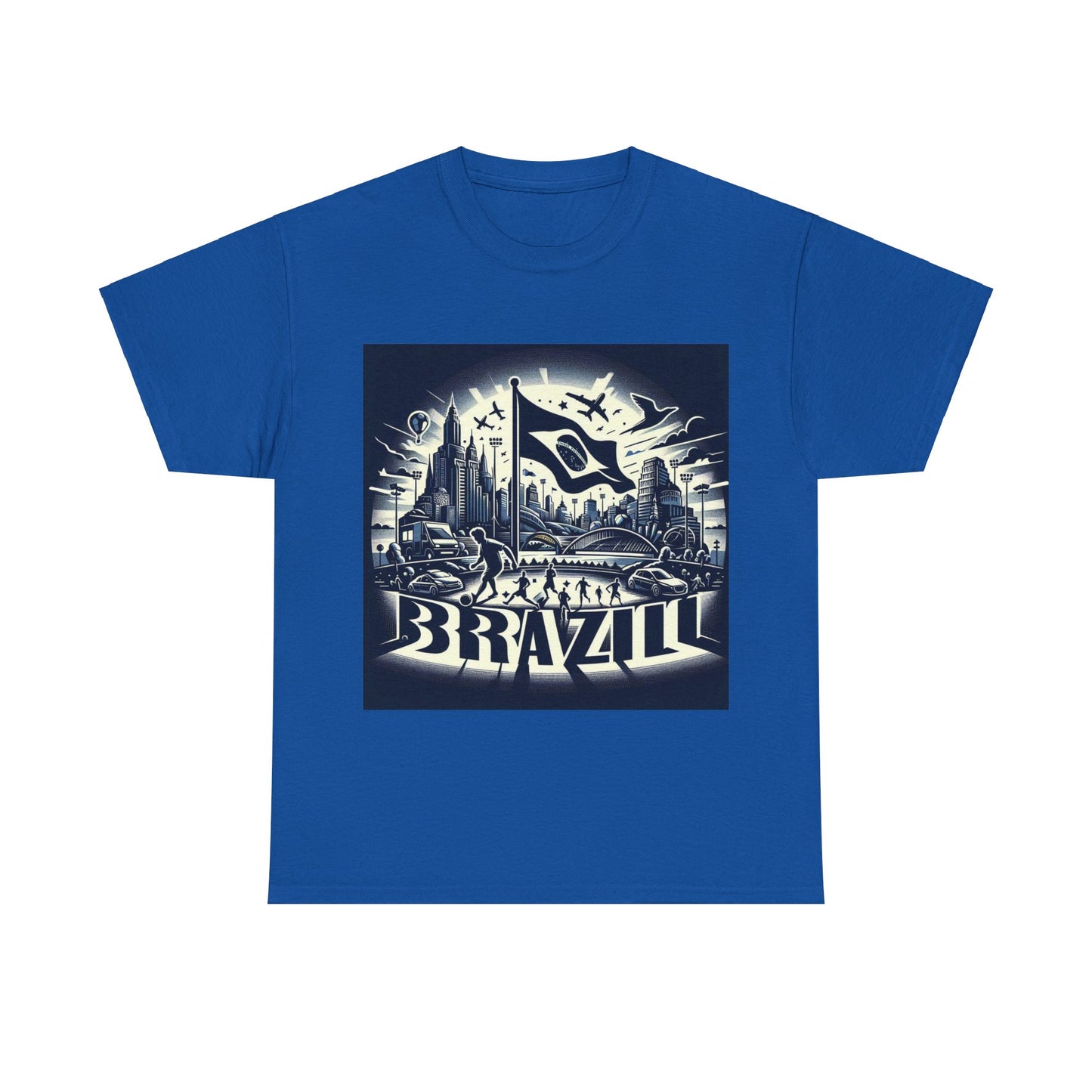 Flag Village Brazil Sporting Flag T-SHIRT Heavy Cotton Tee BRA0016